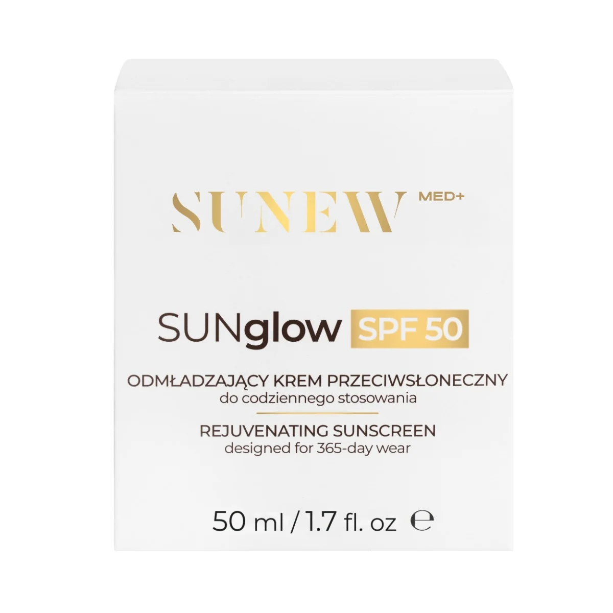 SunewMed+ SUNglow SPF50 odmładzający krem przeciwsłoneczny do twarzy 50 ml