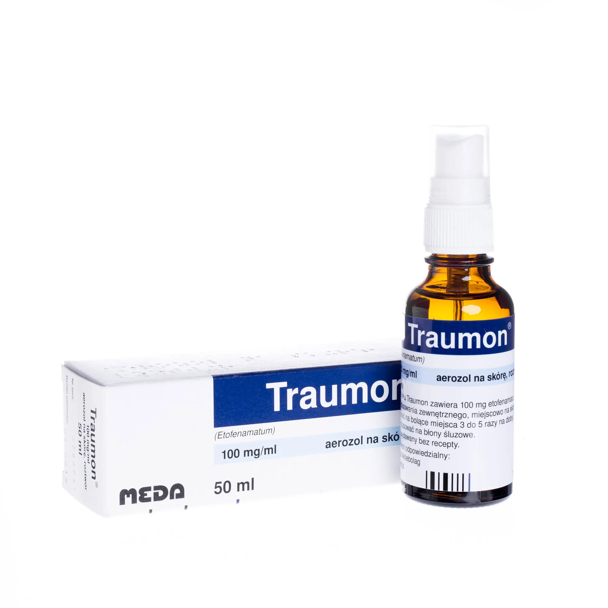 Traumon 100 mg/ml, aerozol na skórę, roztwór, 50 ml