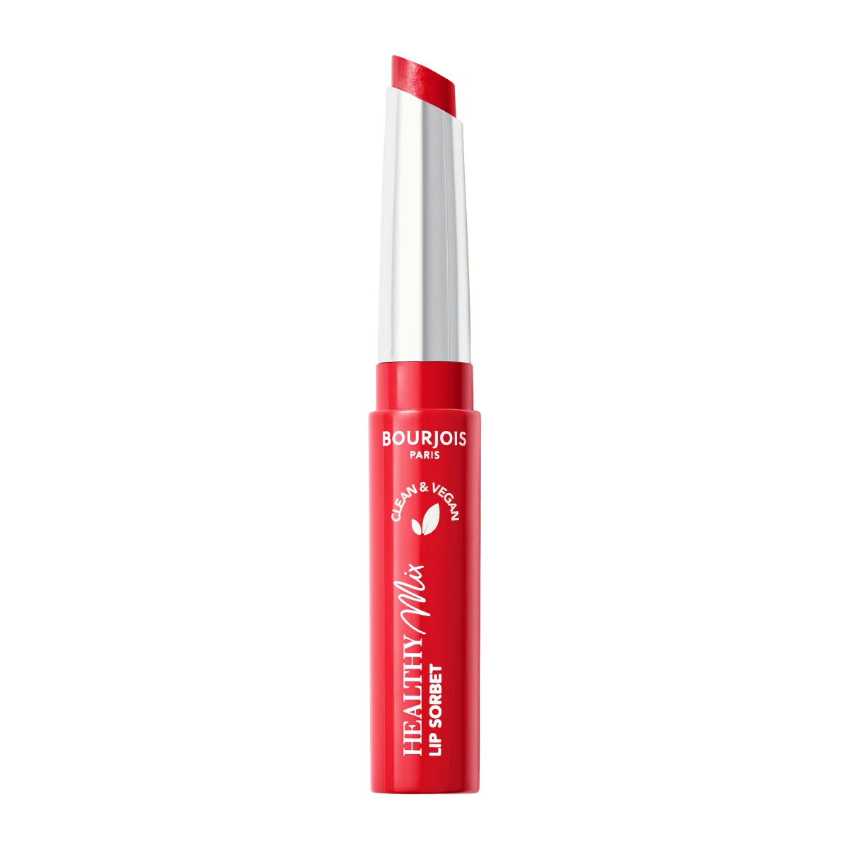 Bourjois Healthy Mix Clean Lip Sorbet wegańska nawilżająca pomadka do ust, 02 Red Freshing, 7,4 g