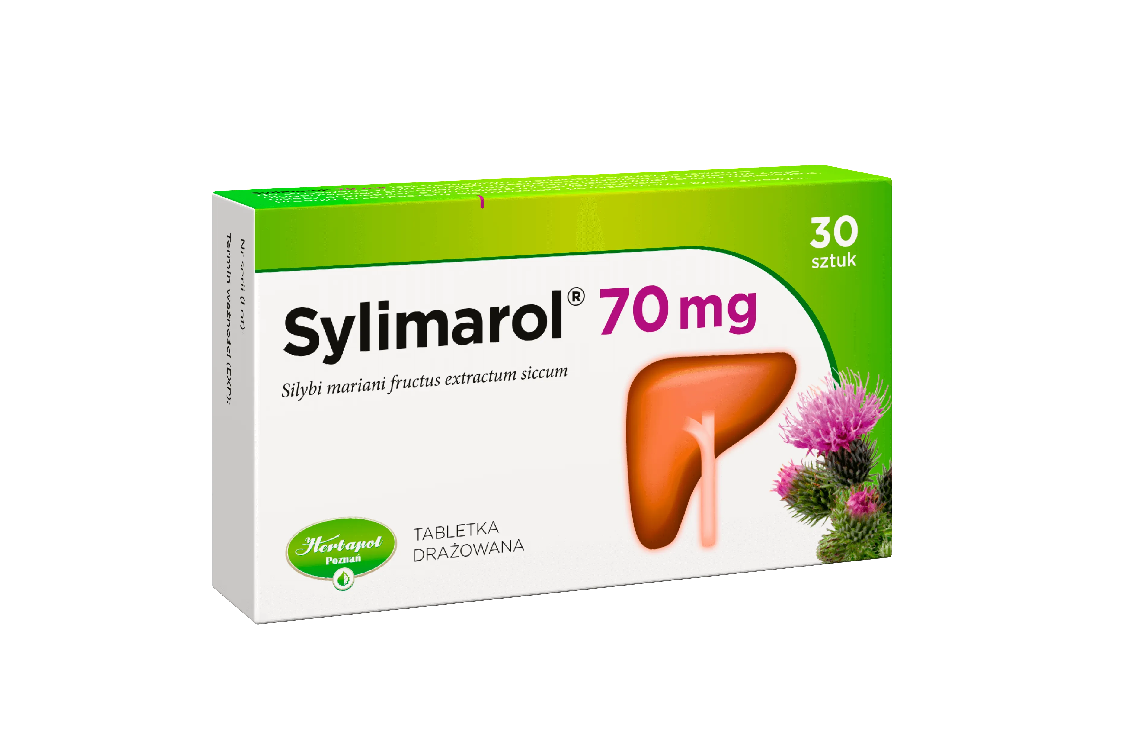 Sylimarol, 70 mg, 30 tabletek drażowanych