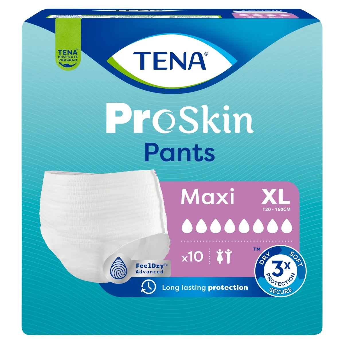 TENA ProSkin Pants majtki chłonne Maxi XL, 10 sztuk