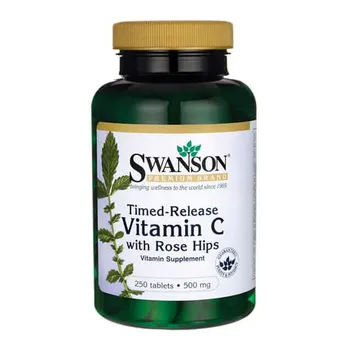 Swanson Witamina C z dziką różą, 500 mg, suplement diety, 250 tabletek 
