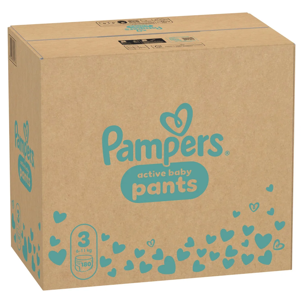 Pampers Active Baby Pants 3 pieluchomajtki, rozmiar 3, 6-11 kg, 180 sztuk