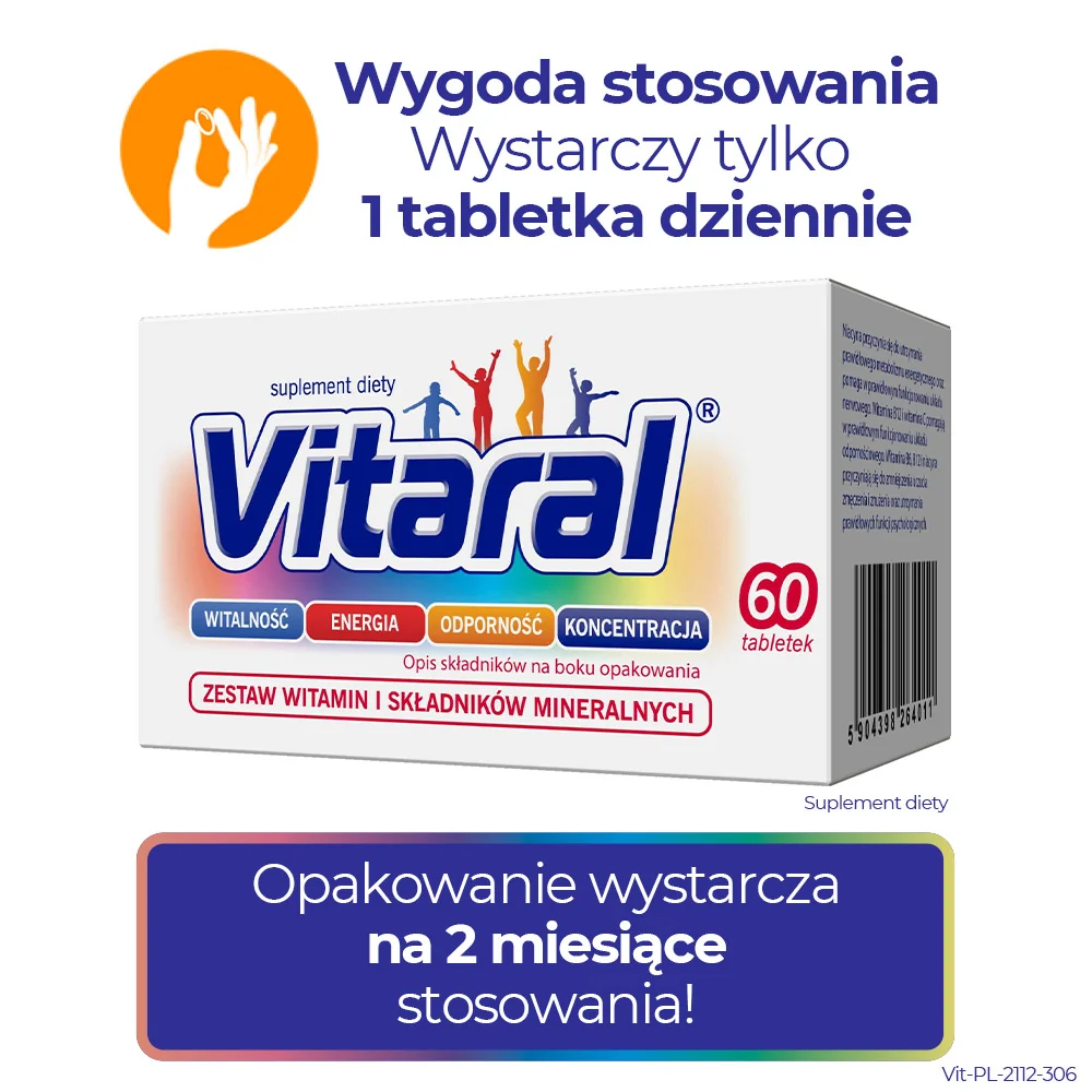 Vitaral suplement diety, 60 tabletek