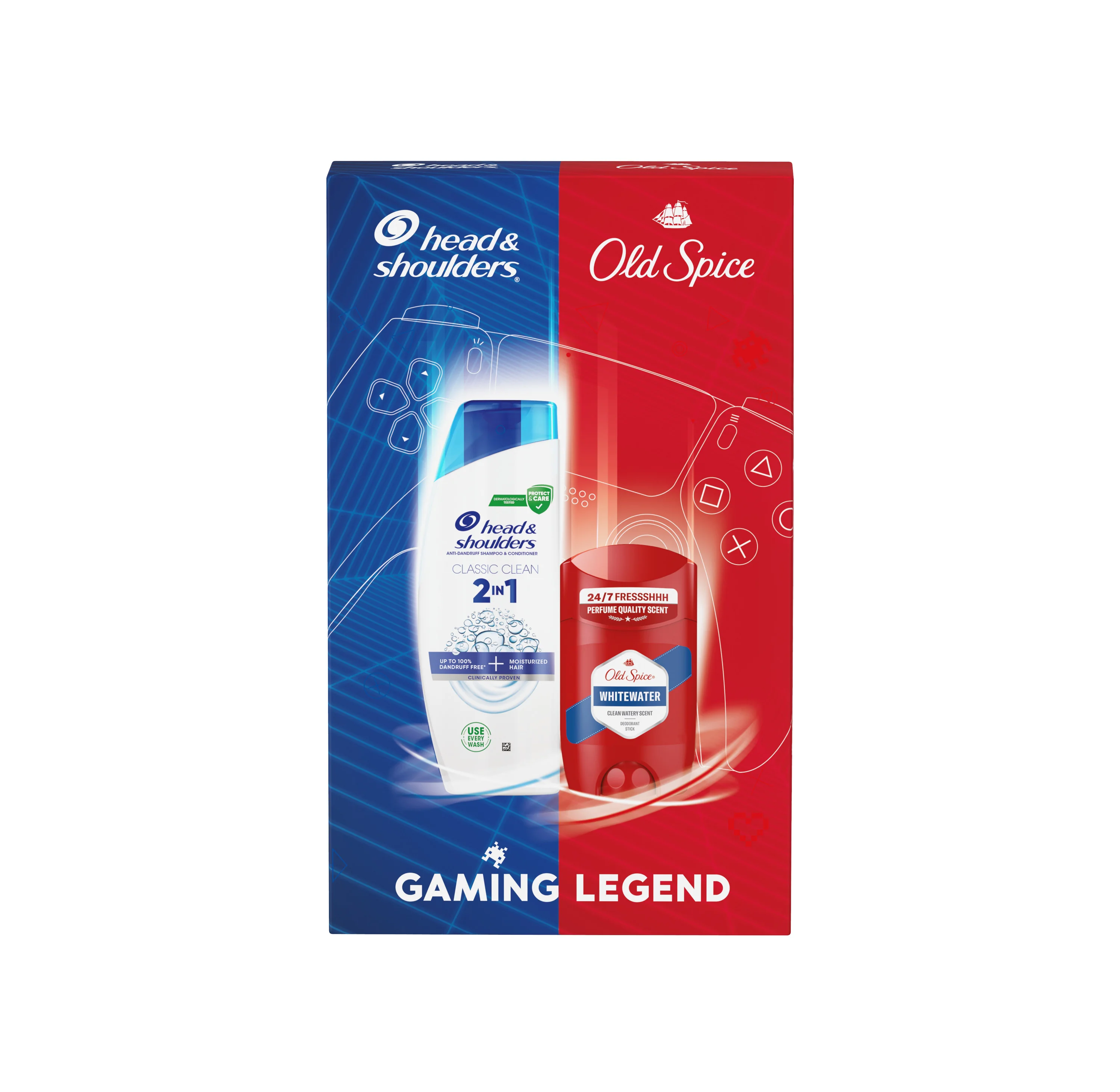 Head & Shoulders + Old Spice Gaming Legend Xmass Zestaw szampon, 330 ml + dezodorant w sztyfcie, 50 ml
