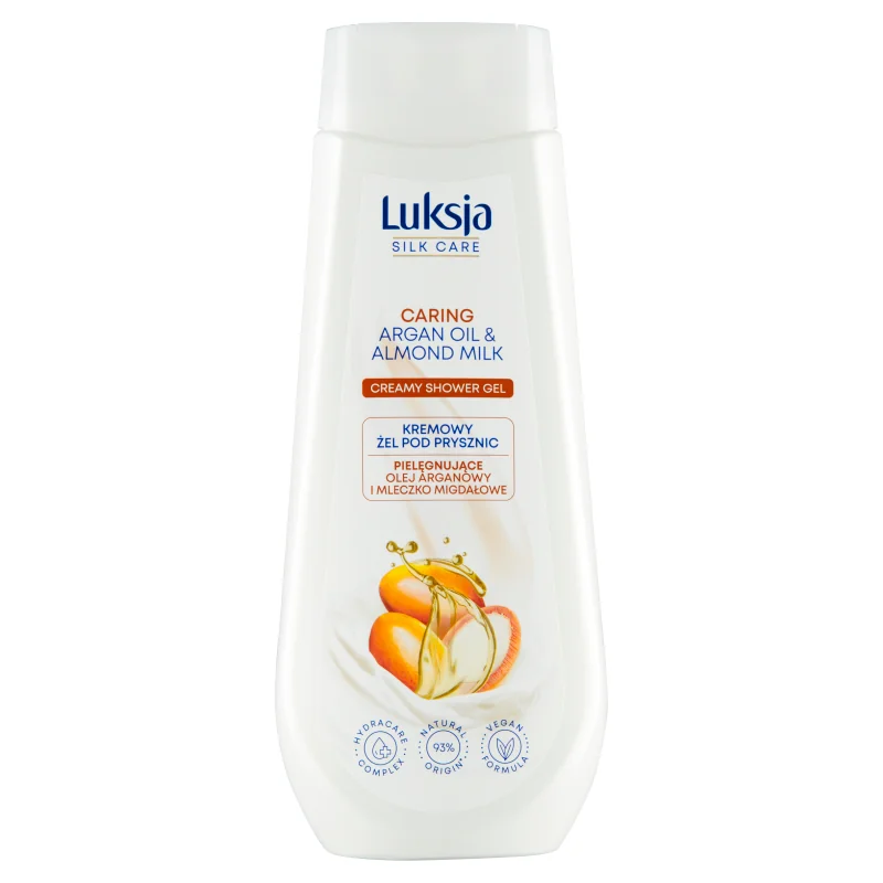 Luksja Silk Care kremowy żel pod prysznic olej arganowy i mleczko migdałowe, 500 ml