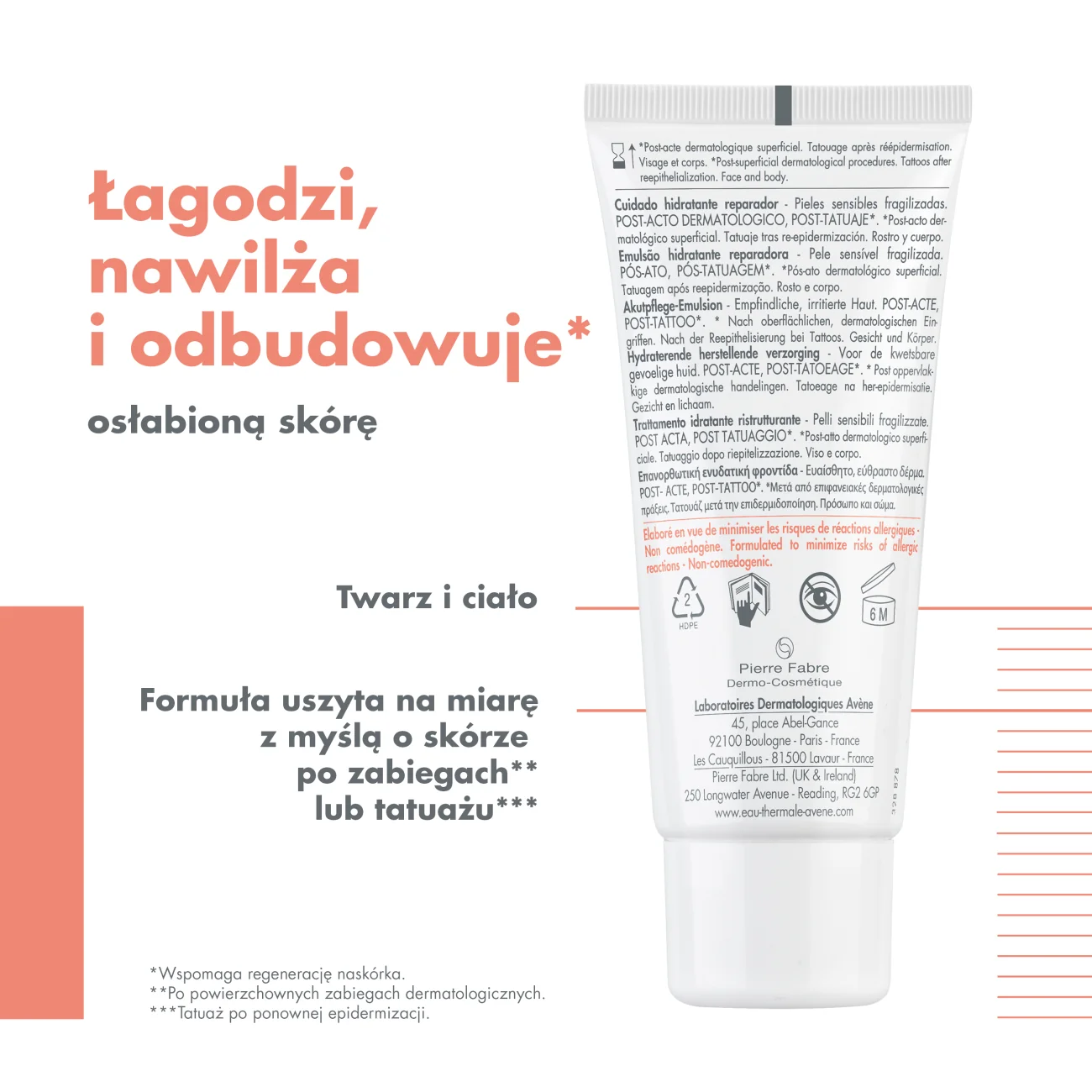 Avène Cicalfate+ Nawilżająca emulsja regenerująca, 40 ml