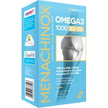 Menachinox omega3 1000 k2+d3, suplement diety, 30 kapsułek miękkich 