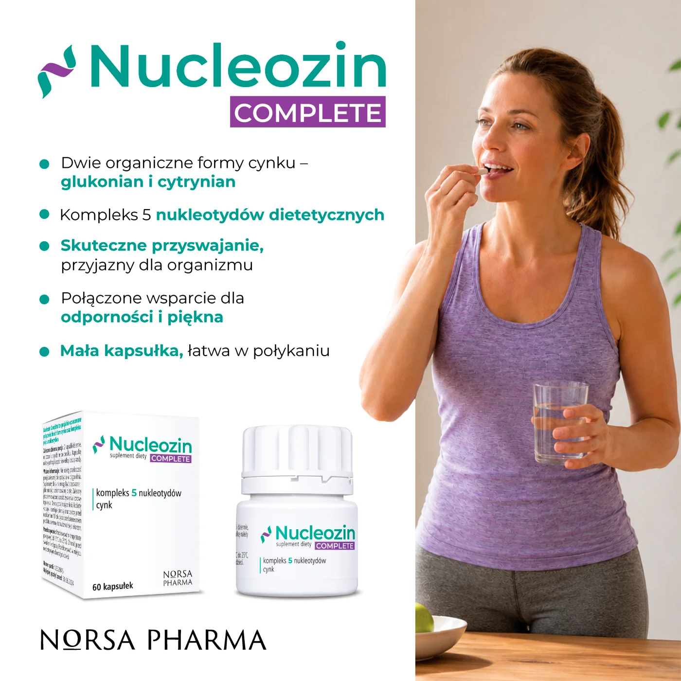 Norsa Pharma Nucleozin Complete 60 kapsułek