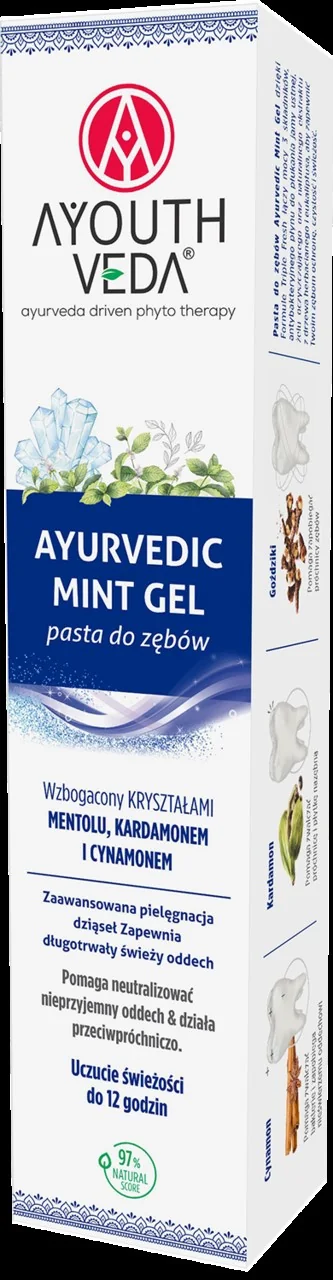 Ayouthveda Ayurvedic Mint Gel pasta do zębów, 100 g