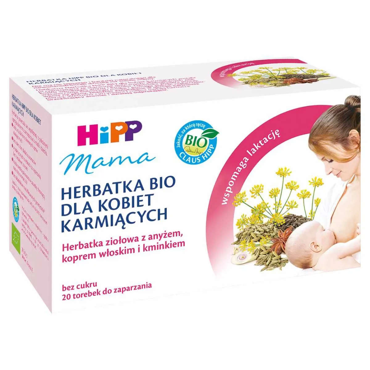 Hipp Bio, herbatka dla kobiet karmiących, 20 saszetek