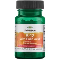 Swanson Vitamin B-12, Folic Acid, suplement diety, 60 tabletek
