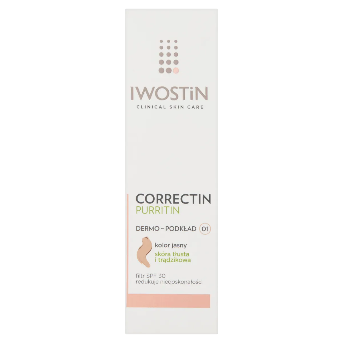 Iwostin Correctin Purritin fluid dla skóry trądzikowej 01 / SPF 30 / 30 ml 