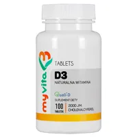 MyVita, Witamina D3 2000IU, naturalna, suplement diety, 100 tabletek