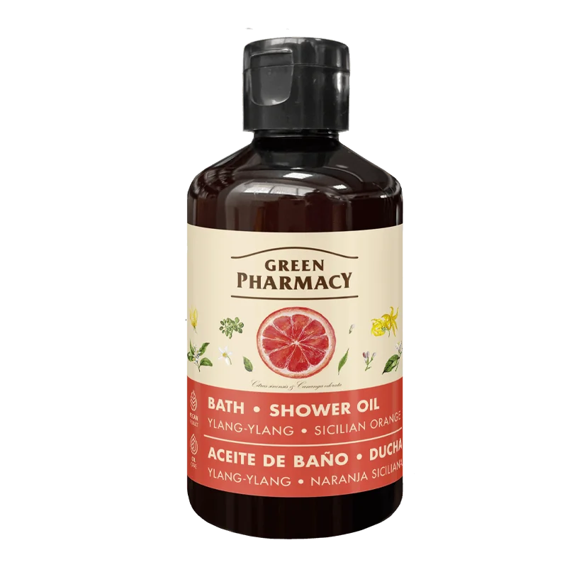 Green Pharmacy olejek do kąpieli i pod prysznic Ylang-ylang i Sycylijska pomarańcza, 250 ml