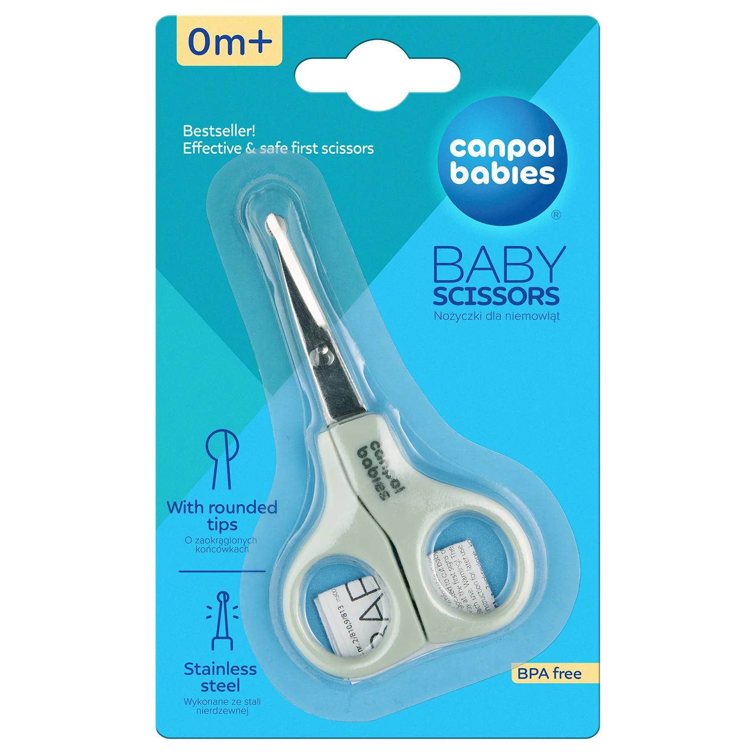 Canpol Babies nożyczki metalowe bez osłonki, 1 szt.