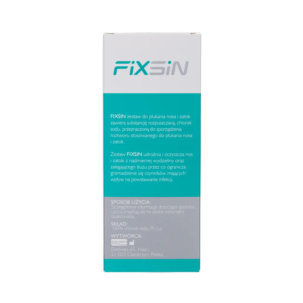 FixSin - zestaw do płukania nosa i zatok, 1 butelka i 10 saszetek 