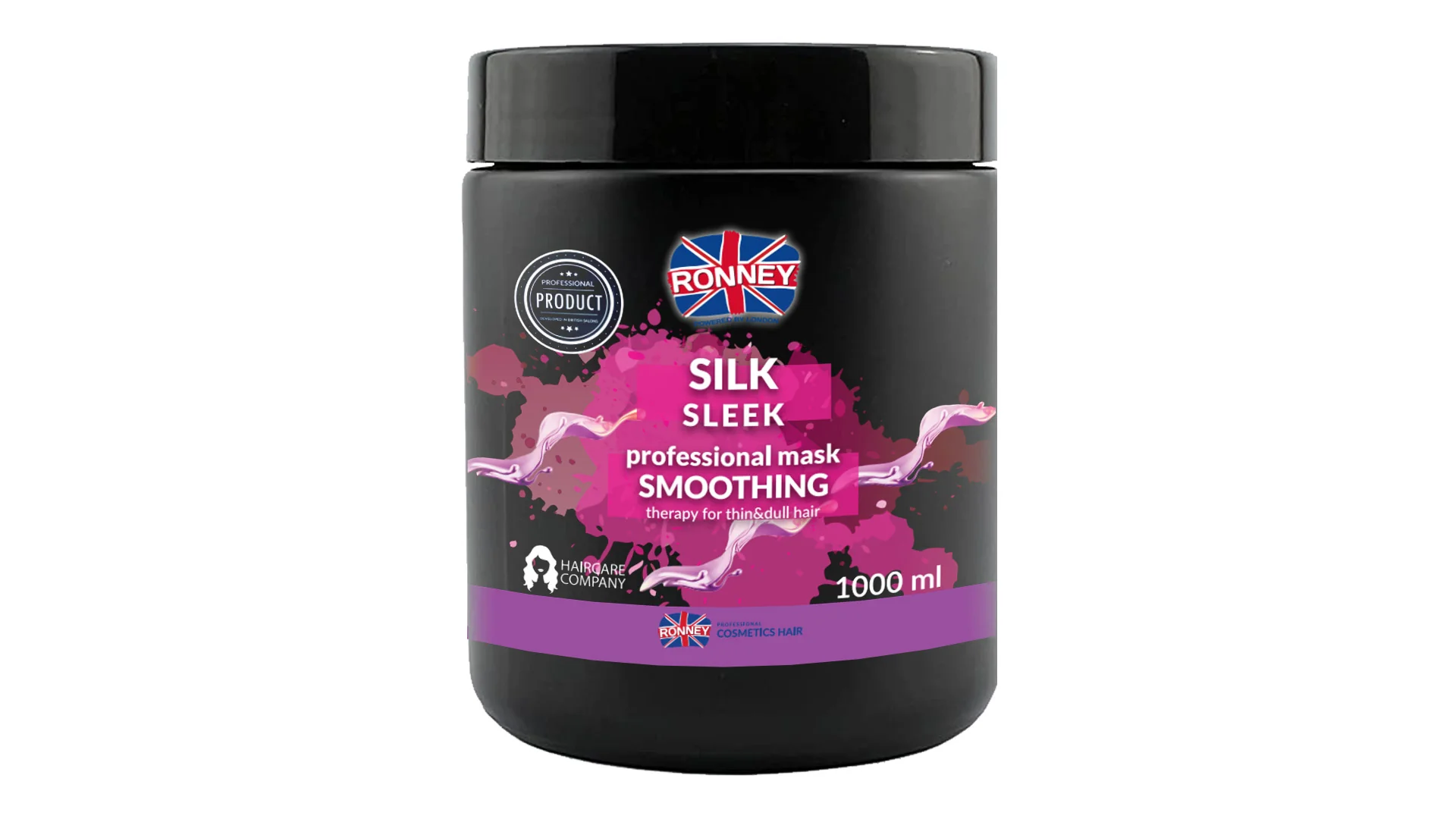 RONNEY Professional Mask Smoothing Silk Sleek wygładzająca maska do włosów cienkich i matowych, 1000 ml