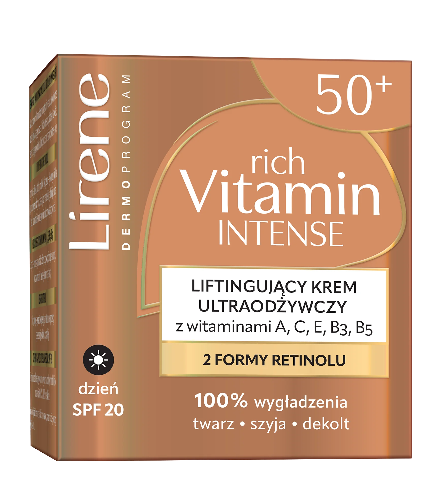 Lirene liftingujący krem ultraodżywczy z SPF 20 50+, 50 ml