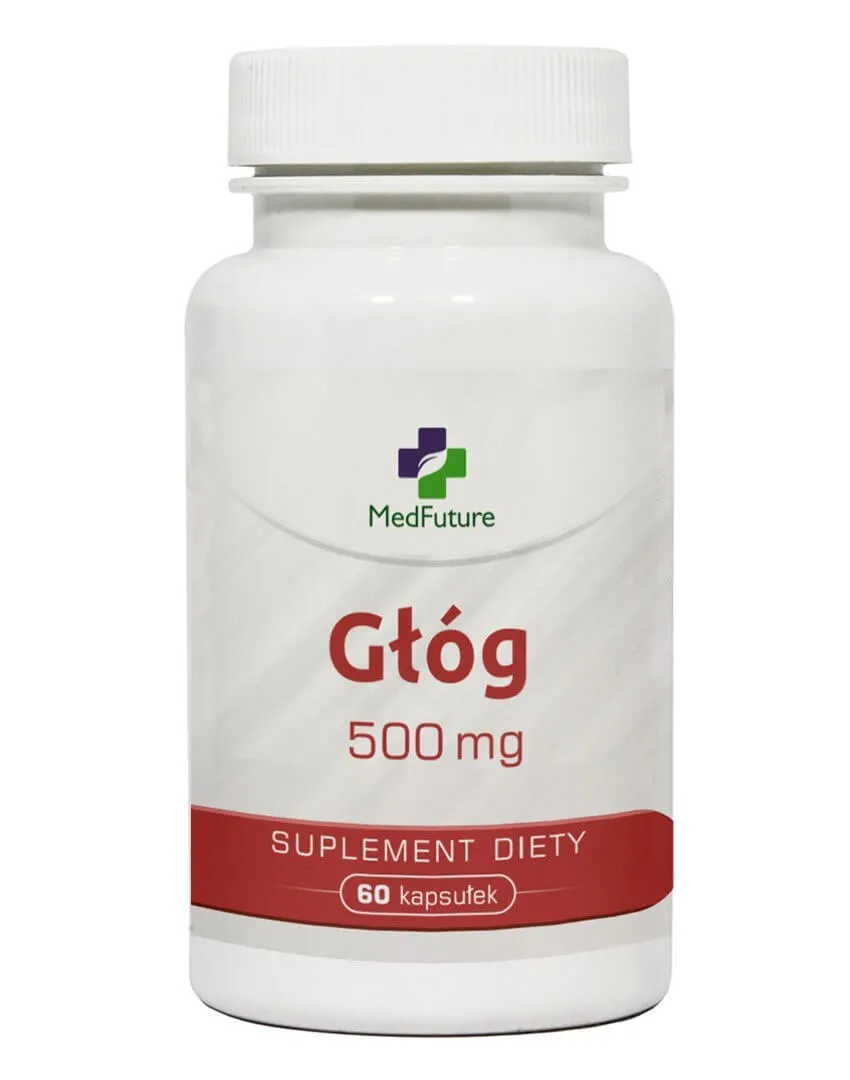 Głóg, 500 mg, suplement diety, 60 kapsułek