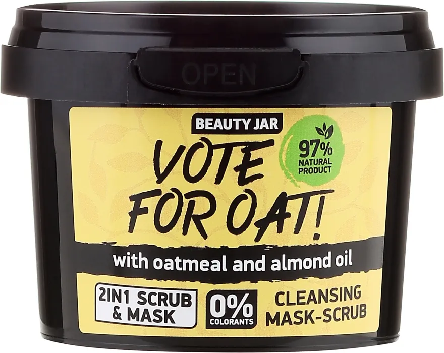 Beauty Jar Beauty Vote For Oat! oczyszczająca maska peelingująca do twarzy, 120 g