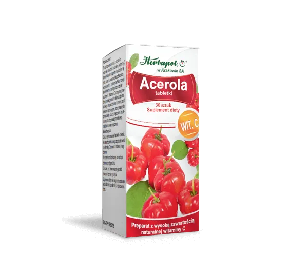 Acerola, suplement diety, 30 tabletek