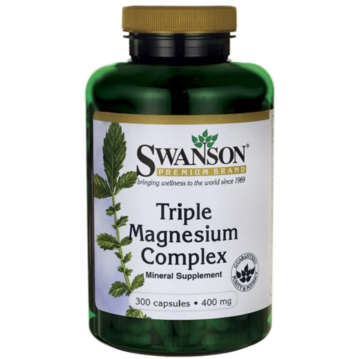 Swanson, Triple magnesium complex, 400 mg, suplement diety, 300 kapsułek