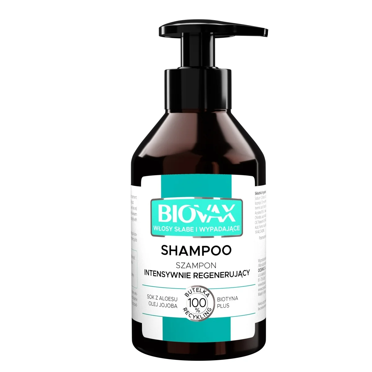 L'biotica Biovax intensywnie regenerujący szampon do włosów, 200 ml