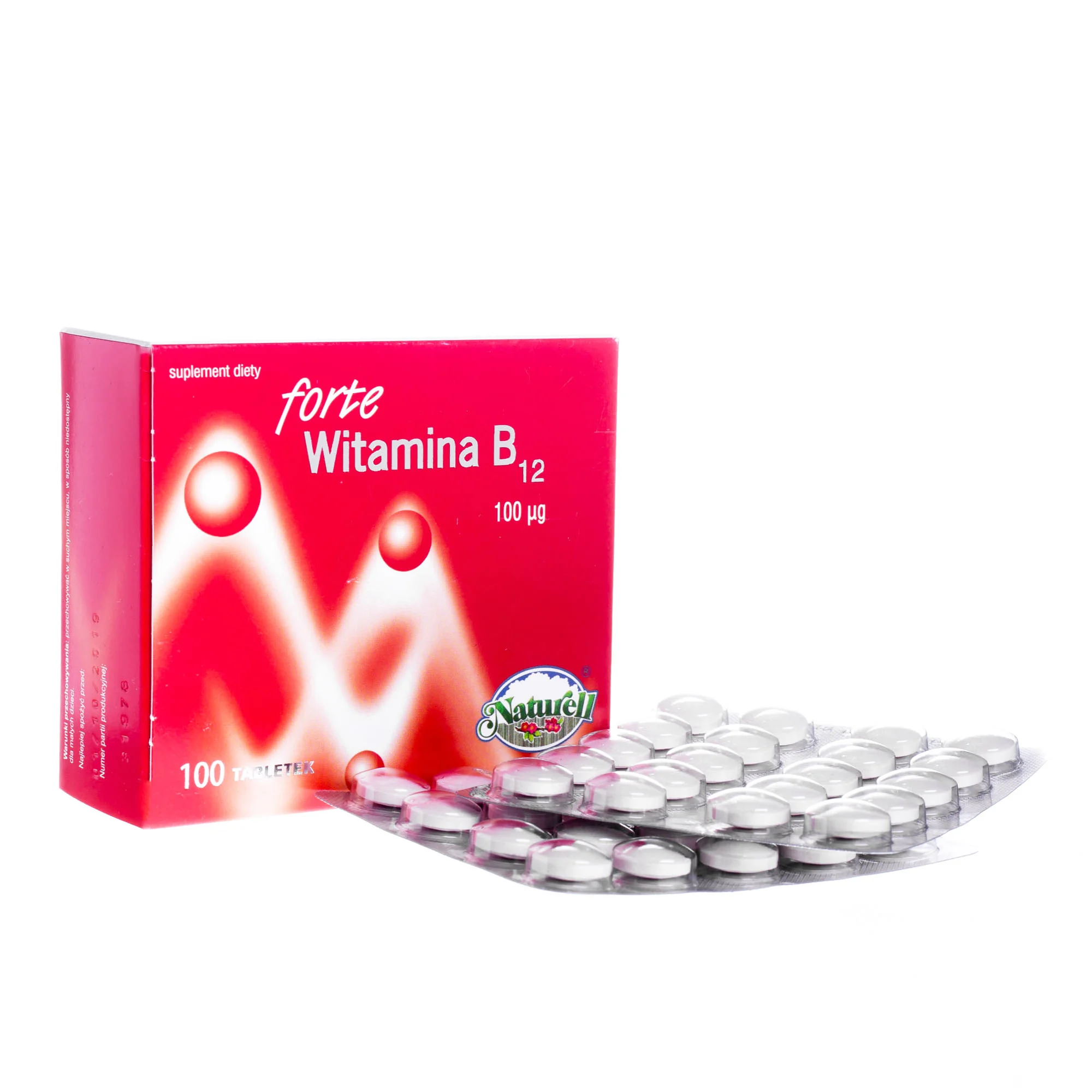Witamina B12 forte, 100 μg, 100 tabletek 