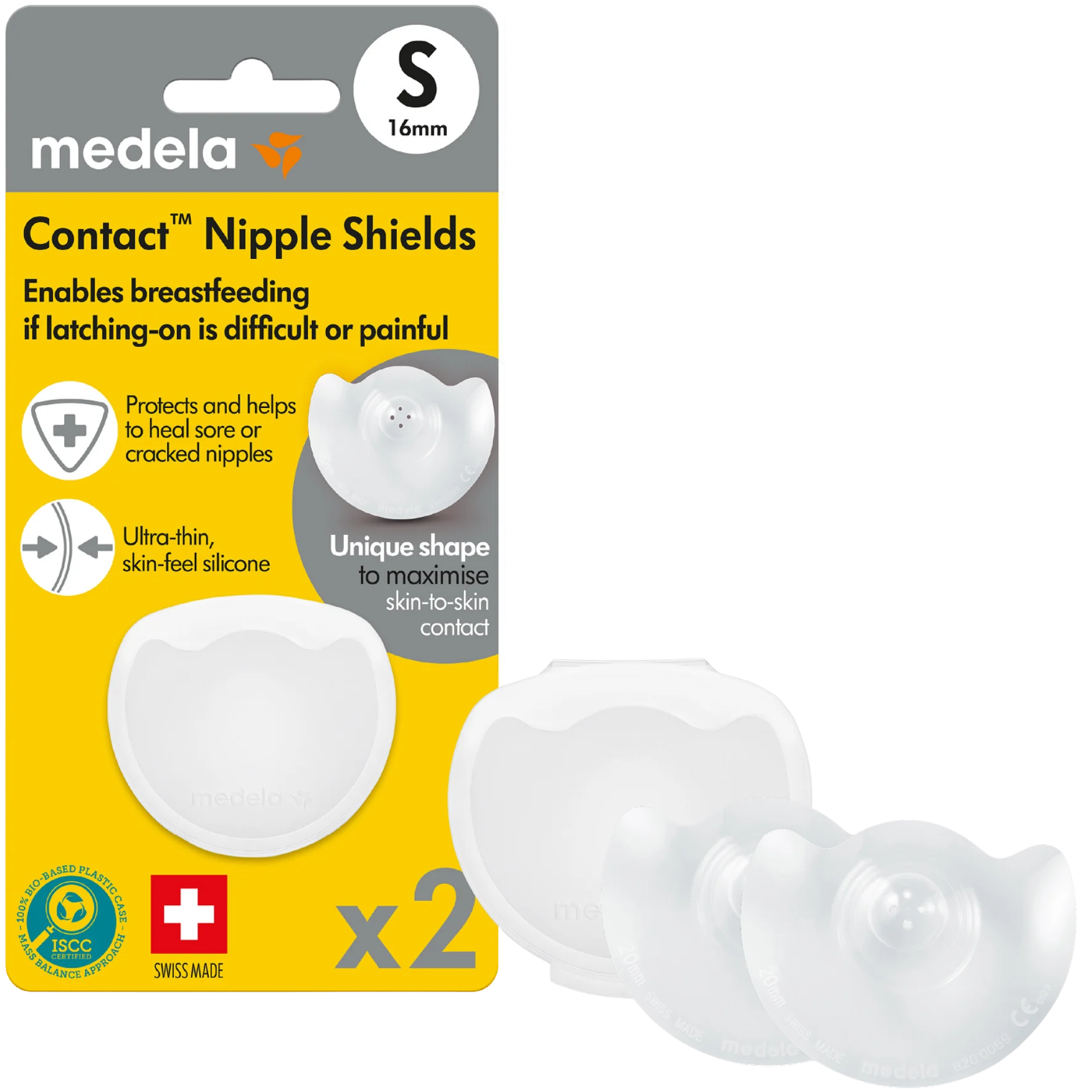 Medela Contact nakładki silikonowe, rozmiar S, 2 szt.