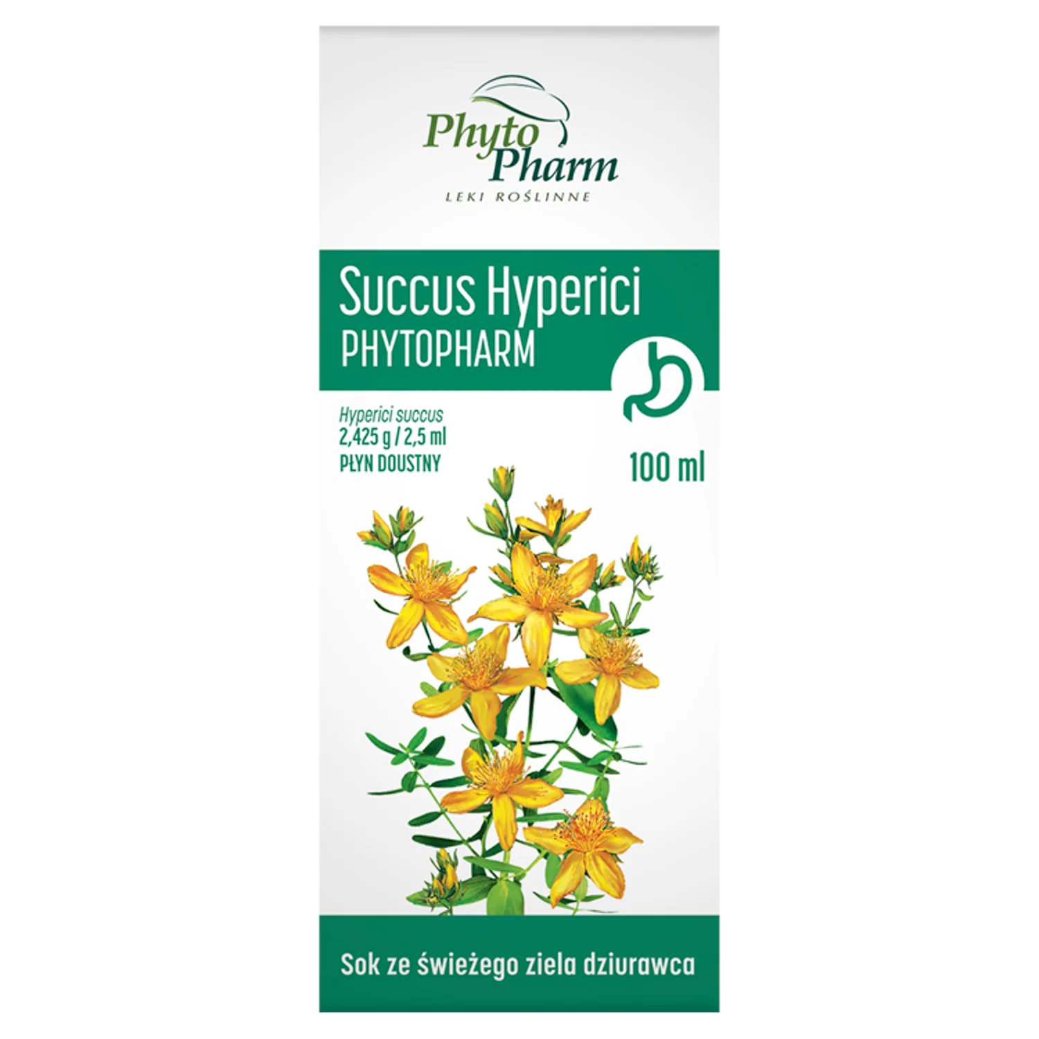 Succus Hyperici Phytopharm 2,425 g/2,5 ml płyn doustny, 100 ml