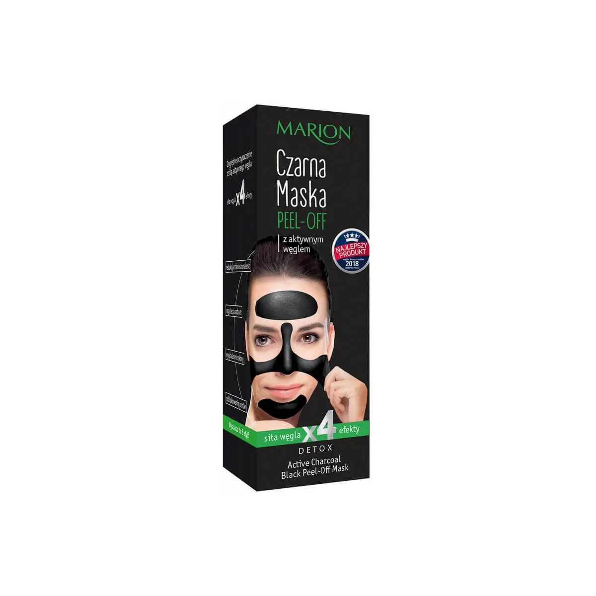 Marion Peel Off,  czarna maska do twarzy peel-off z aktywnym węglem, 25 g