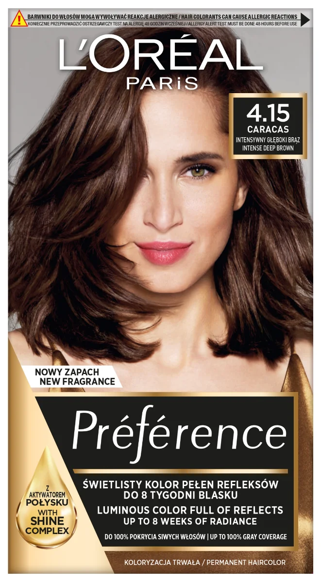 L`Oreal Paris Récital Préférence farba do włosów M1 4.15 Caracas, 1 szt.