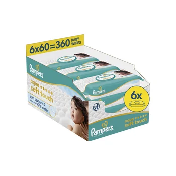 Pampers 99% Water chusteczki nawilżane dla dzieci, 6 x 60 sztuk