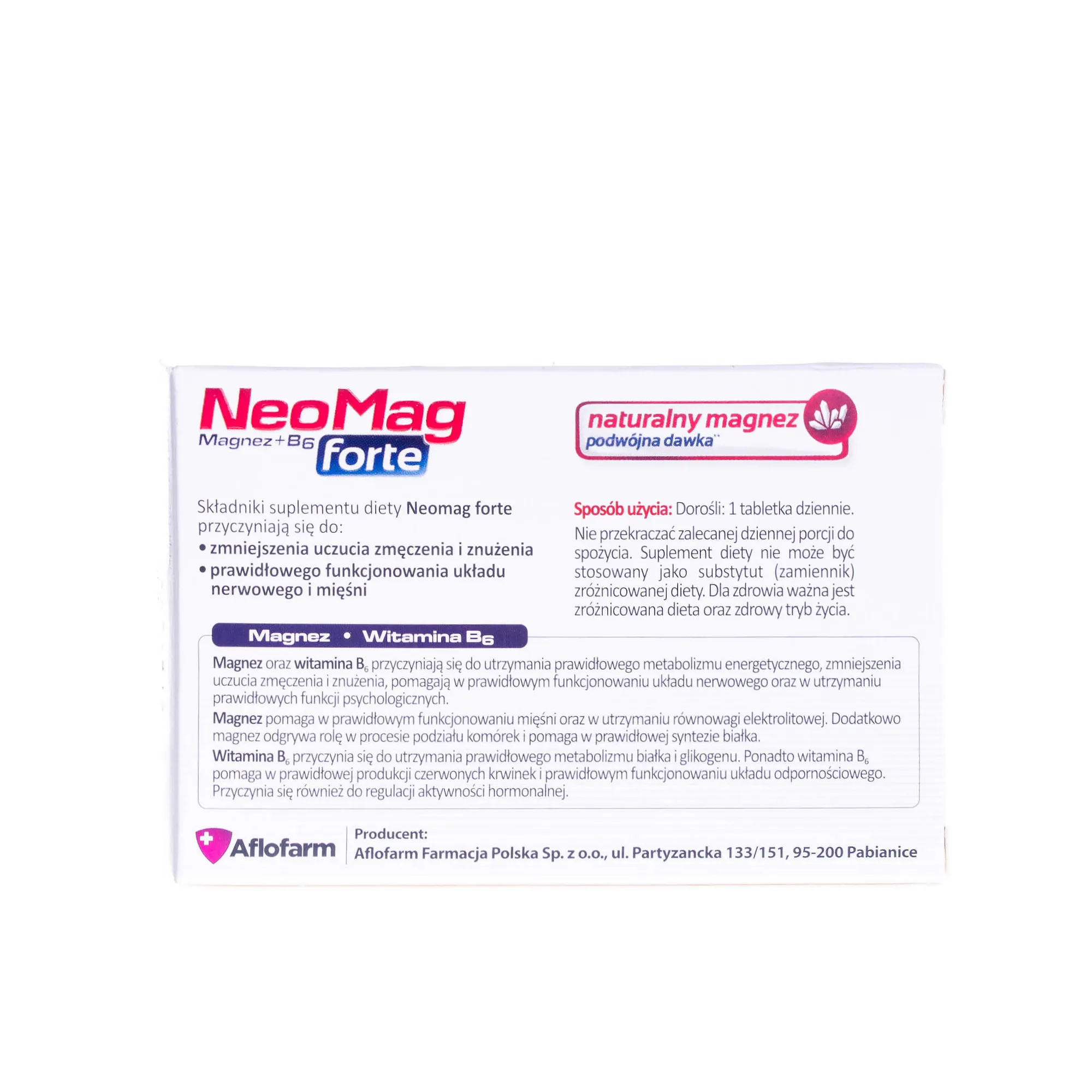 NeoMag Forte Magnez + B6 - 30 tabletek 