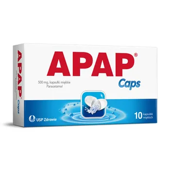 Apap Caps, 0,5 g, 10 kapsulek miękkich 