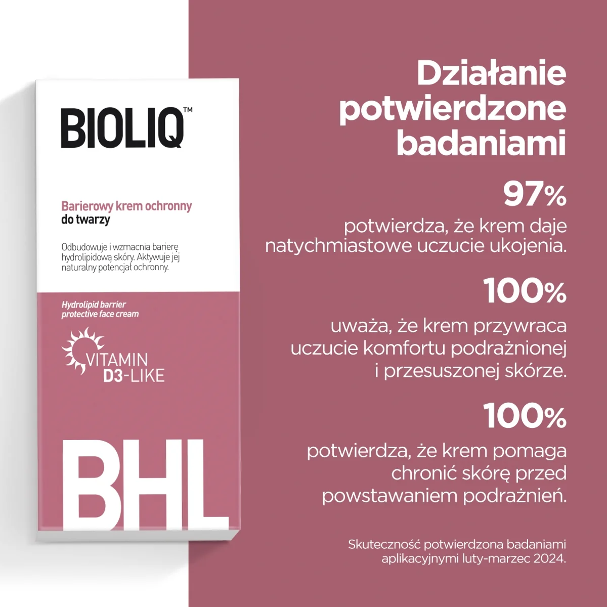 Bioliq BHL barierowy krem ochronny do twarzy, 50 ml
