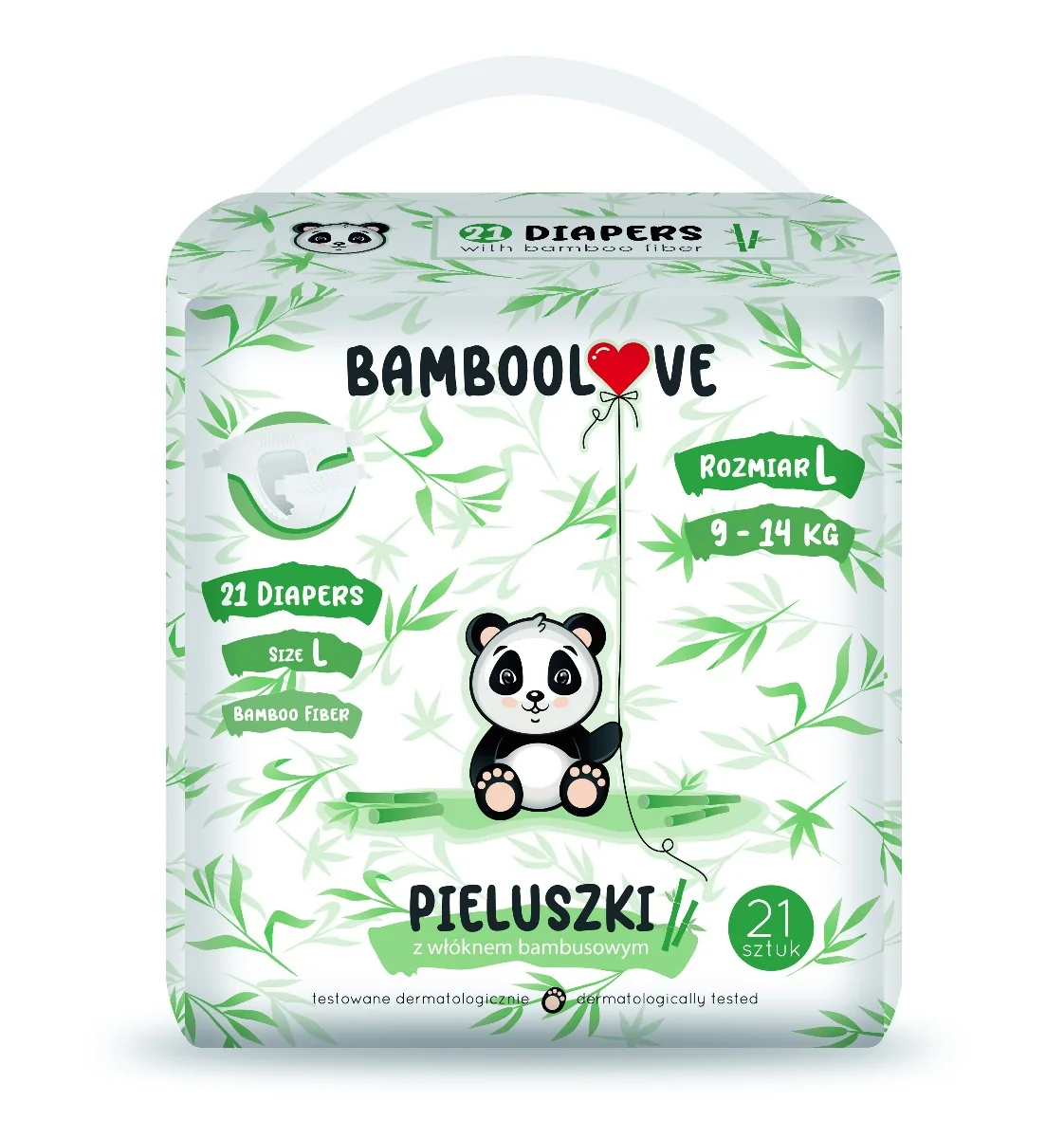 Bamboolove jednorazowe pieluszki bambusowe rozmiar L, 21 szt.