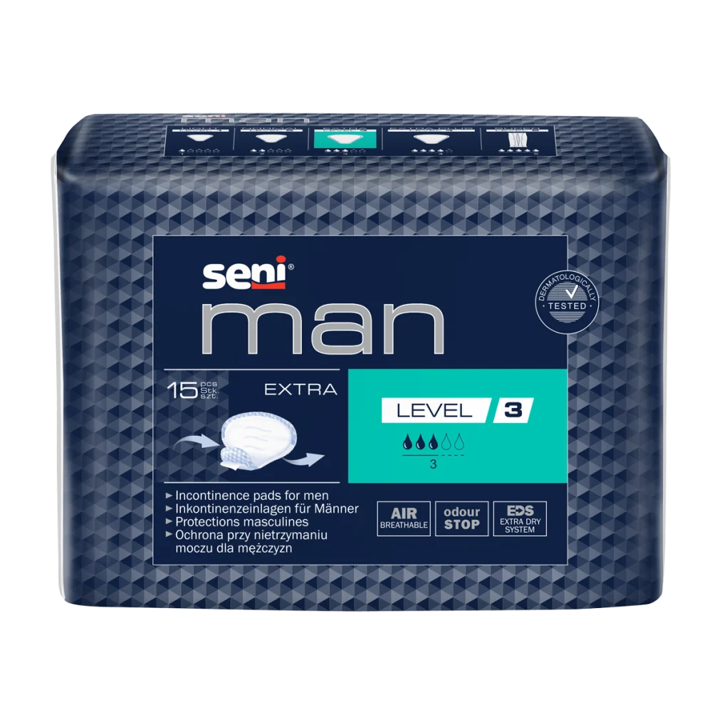Seni Man Extra Plus Level 3 wkładki urologiczne, 15 sztuk