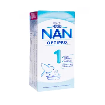 Nestle NAN Optipro 1, mleko początkowe w proszku dla niemowląt od urodzenia, 350 g 