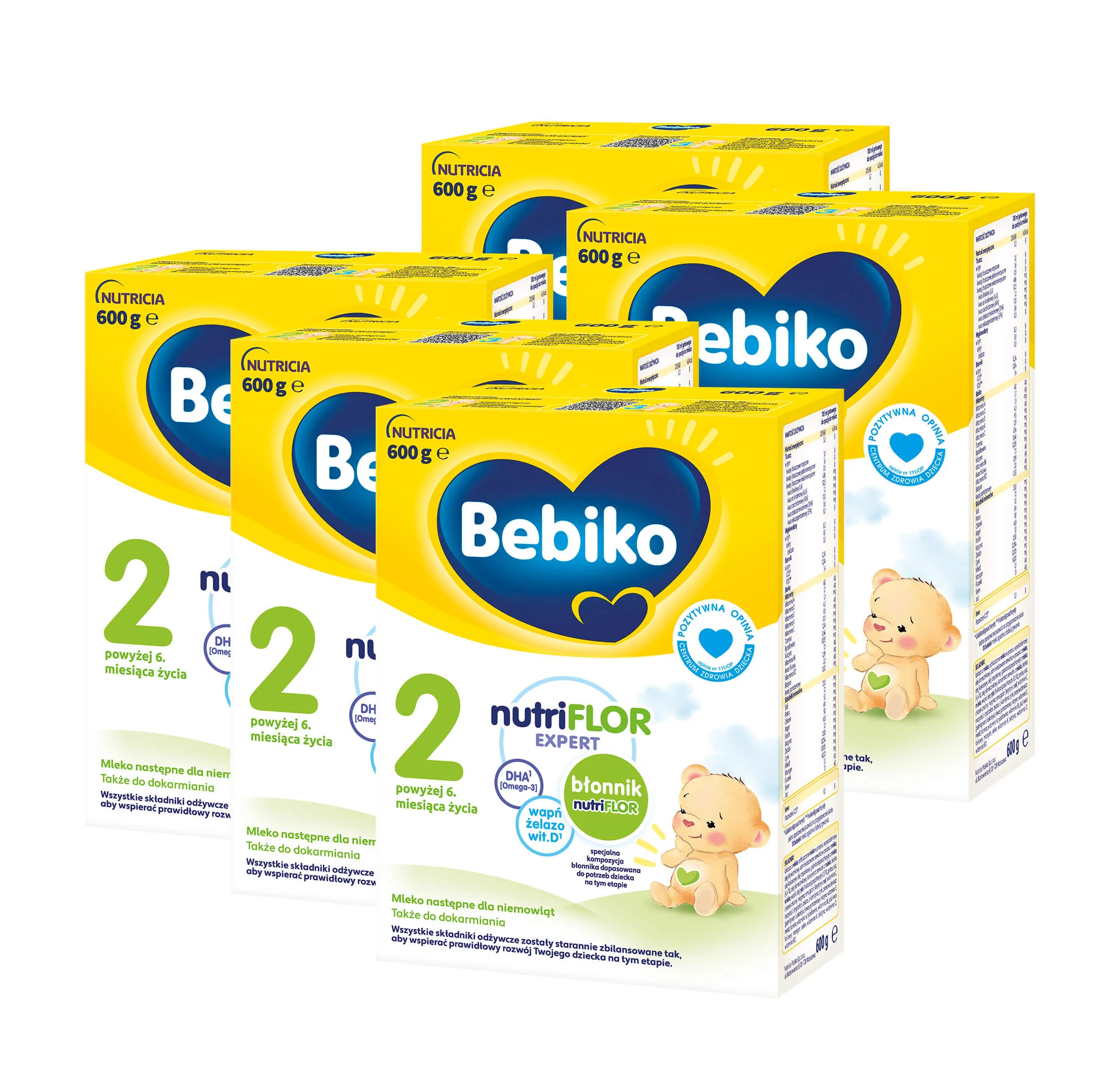 Bebiko 2 Mleko następne dla niemowląt powyżej 6. miesiąca życia, 5x600 g