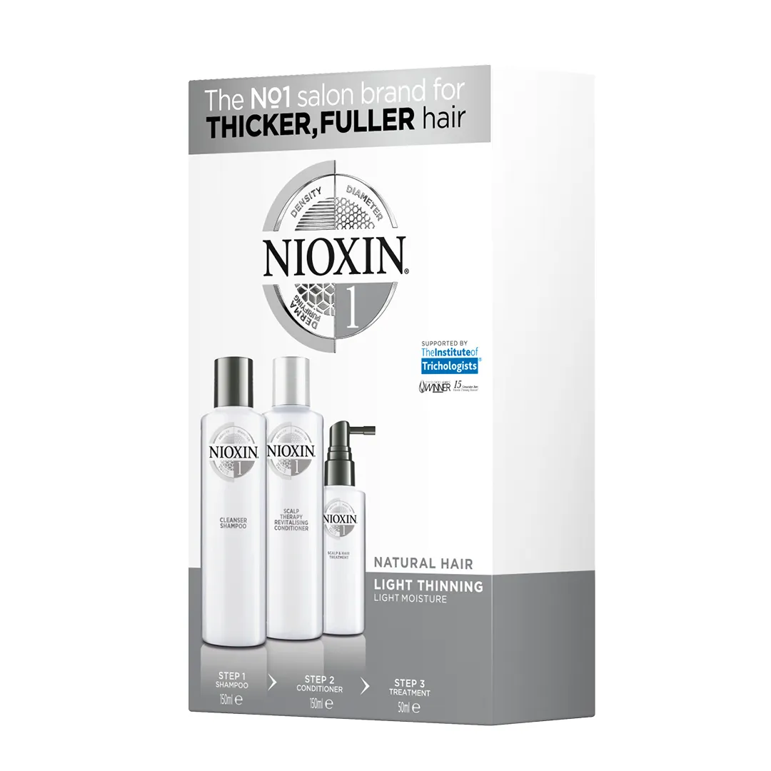 Nioxin System 1 zestaw do pielęgnacji włosów naturalnych, 1 szt.