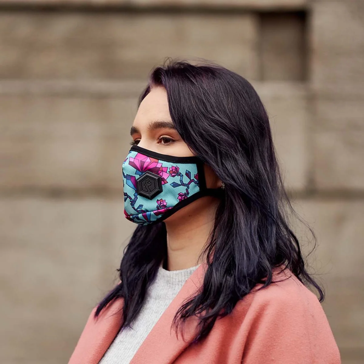Dragon Casual II maska floral pink, rozmiar S, 1 szt.