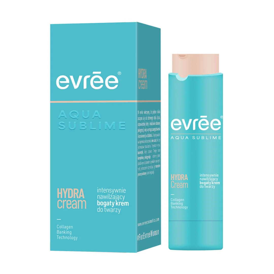 Evrēe Aqua Sublime intensywnie nawilżający bogaty krem do twarzy, 45 ml