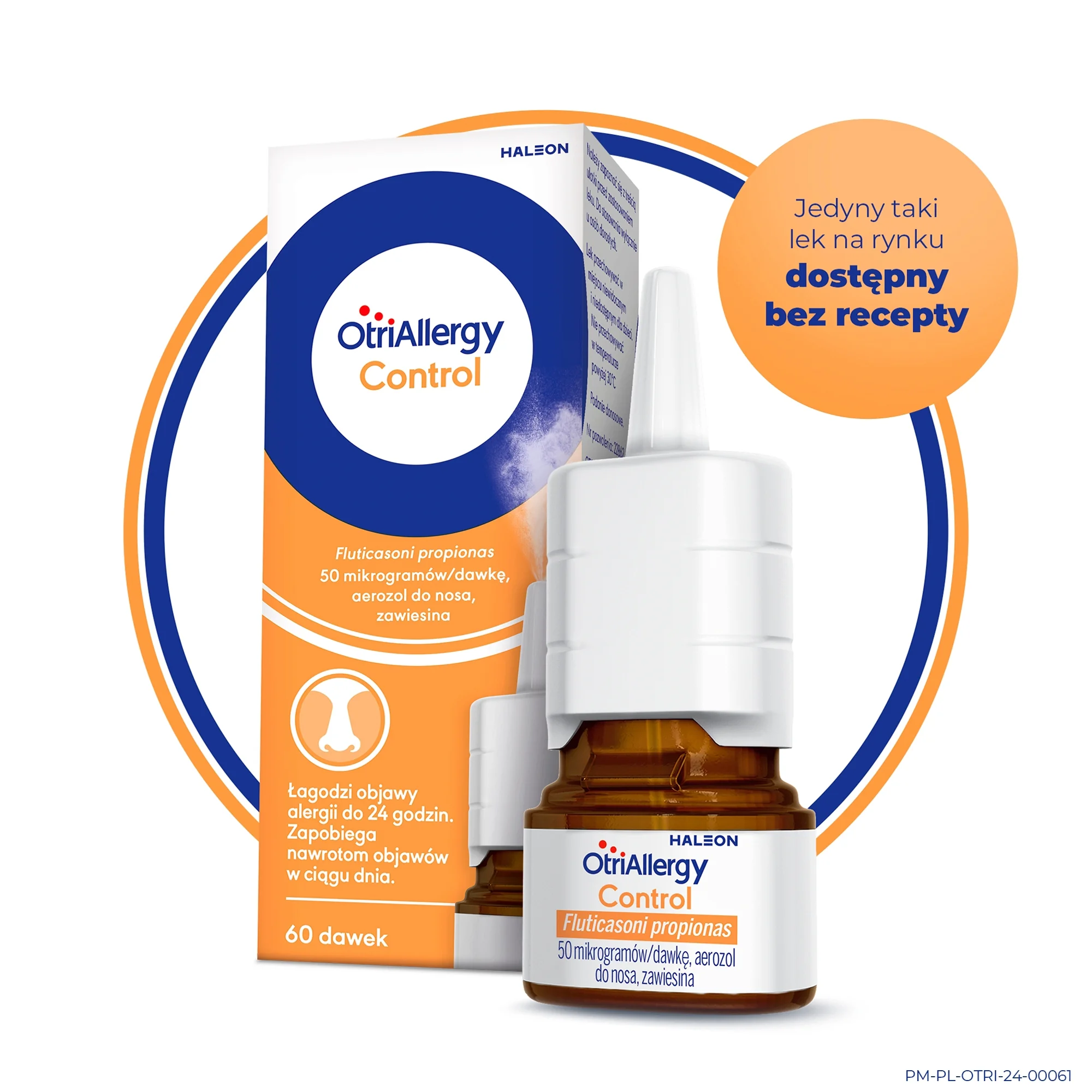 OtriAllergy Control 50 mikrogramów/dawkę aerozol do nosa, 60 dawek