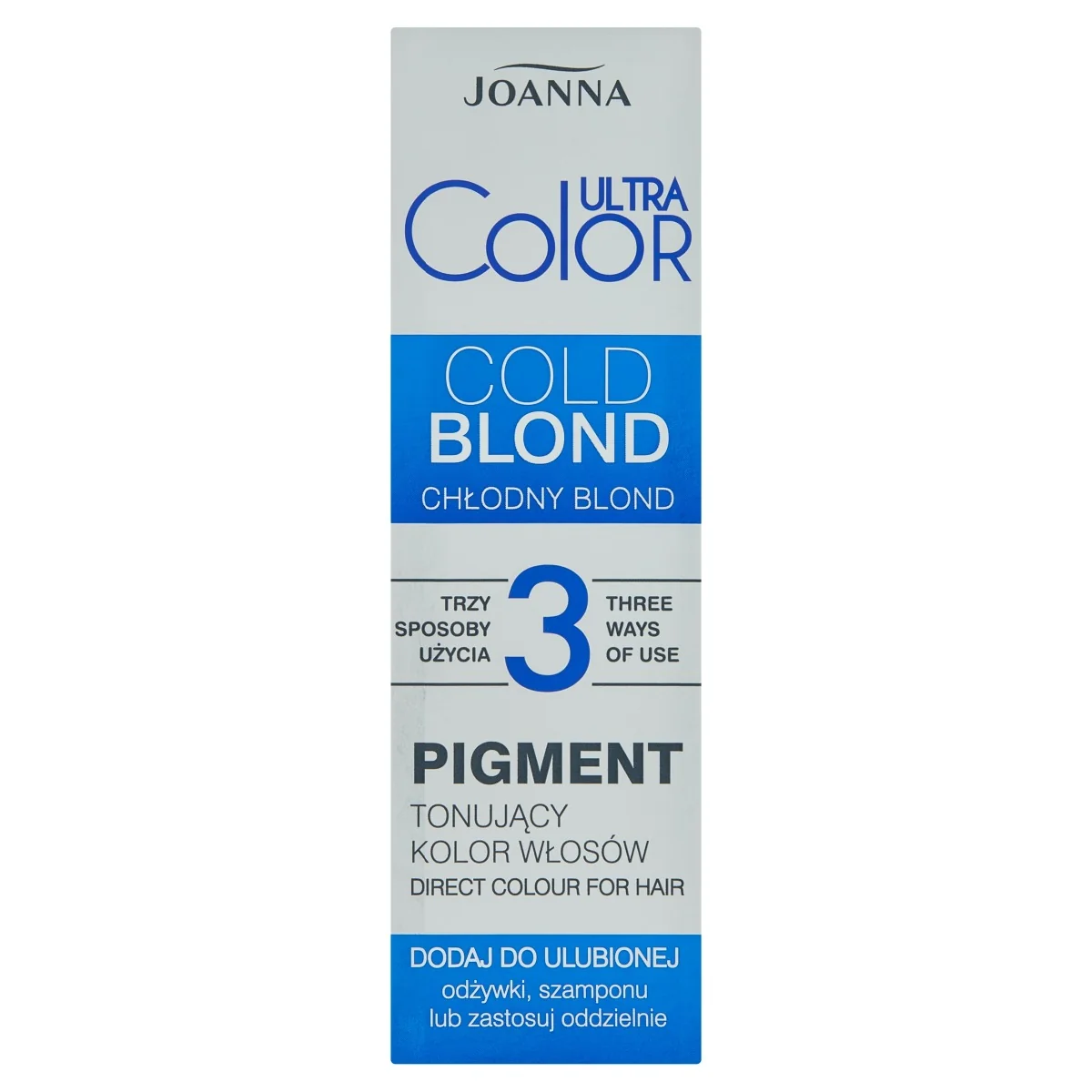 Joanna Ultra Color pigment tonujący kolor włosów chłodny blond, 100 ml