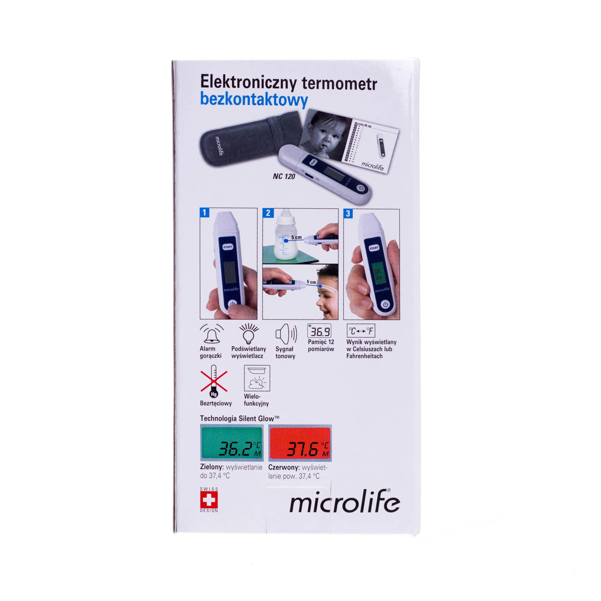 Microlife NC 120, elektroniczny termometr bezkontaktowy