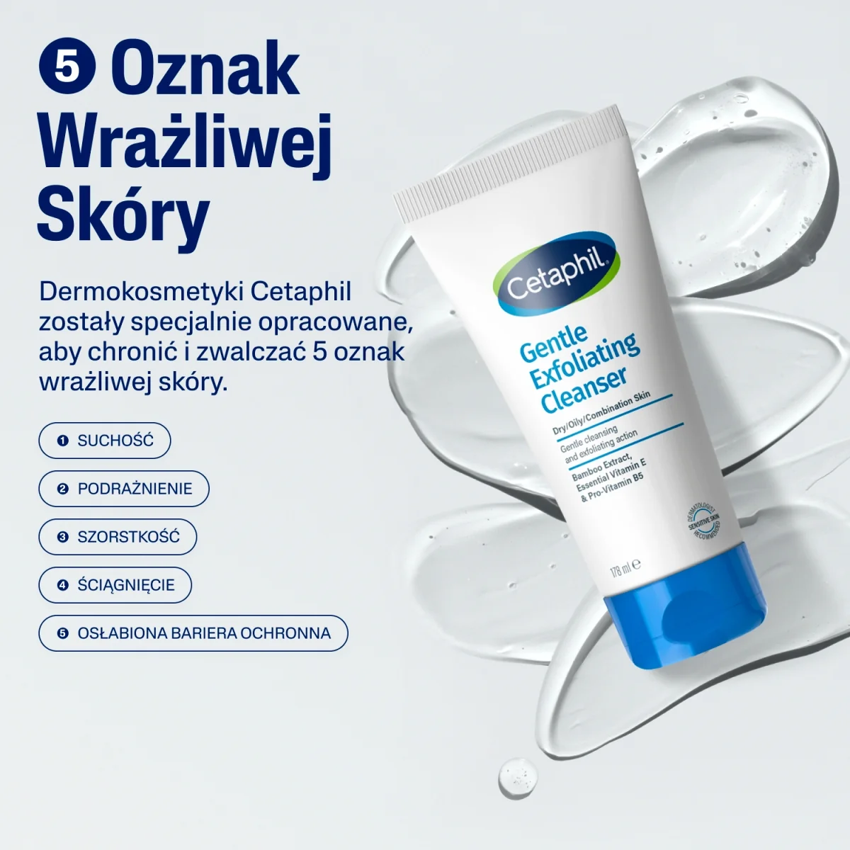 Cetaphil Delikatny żel oczyszczający z peelingiem, 178 ml