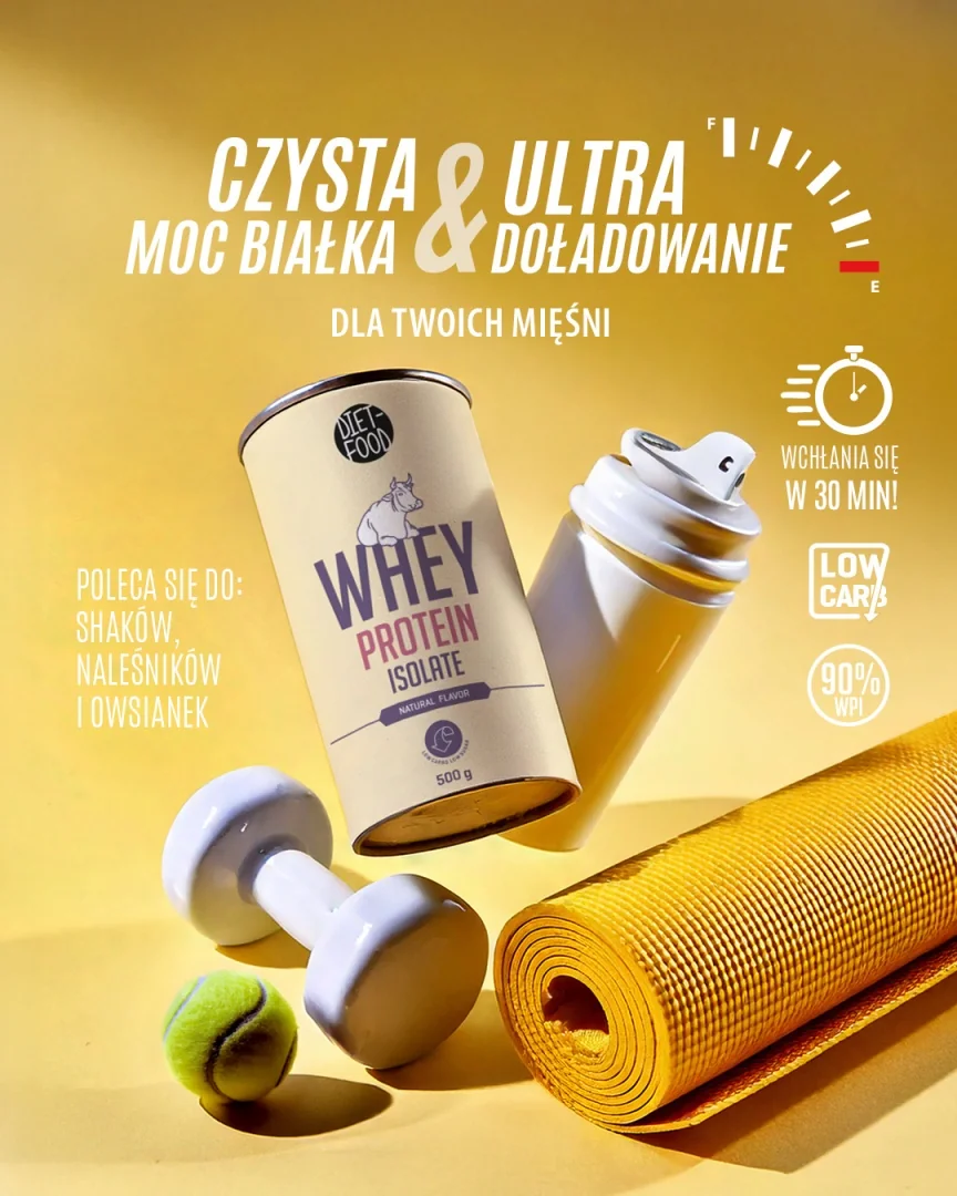 DIET-FOOD Białko z serwatki izolat WPI, 500 g