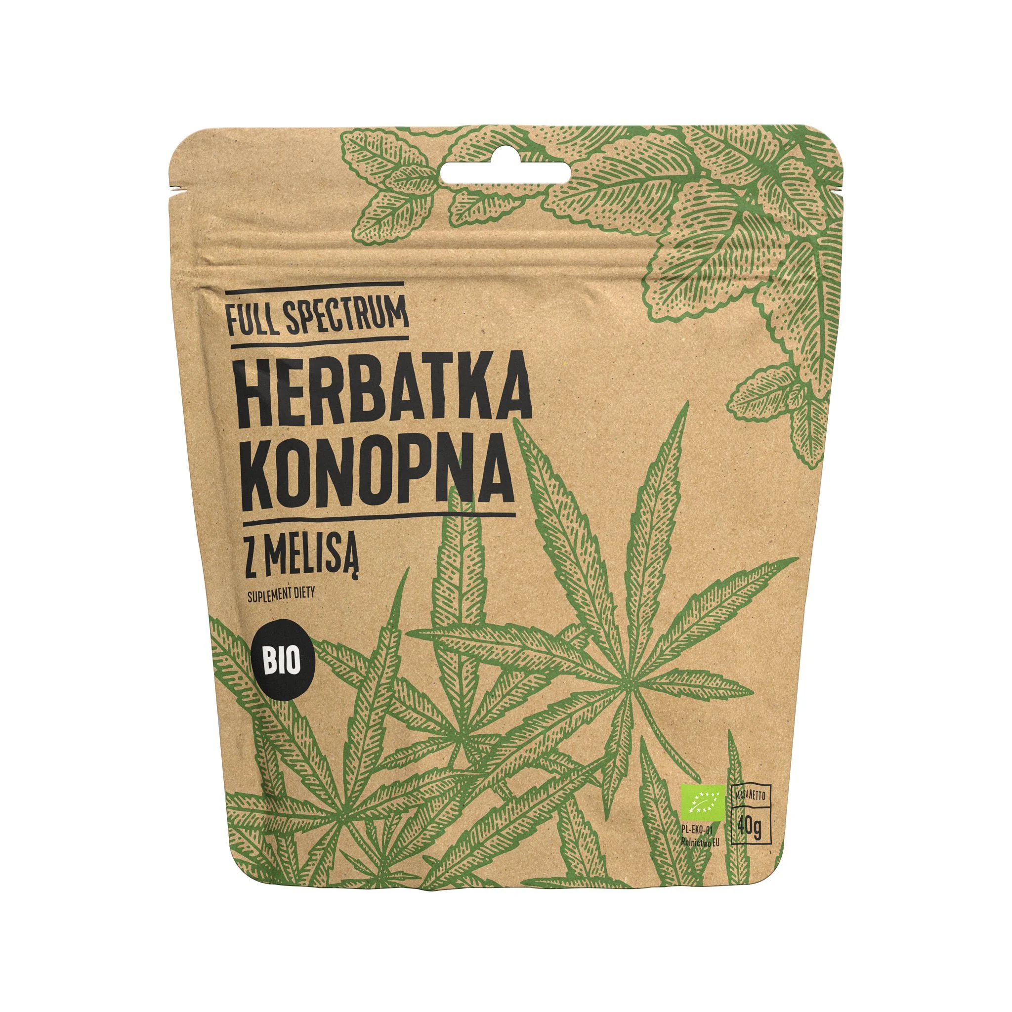 Full Spectrum Herbatka konopna z melisą BIO 40 g